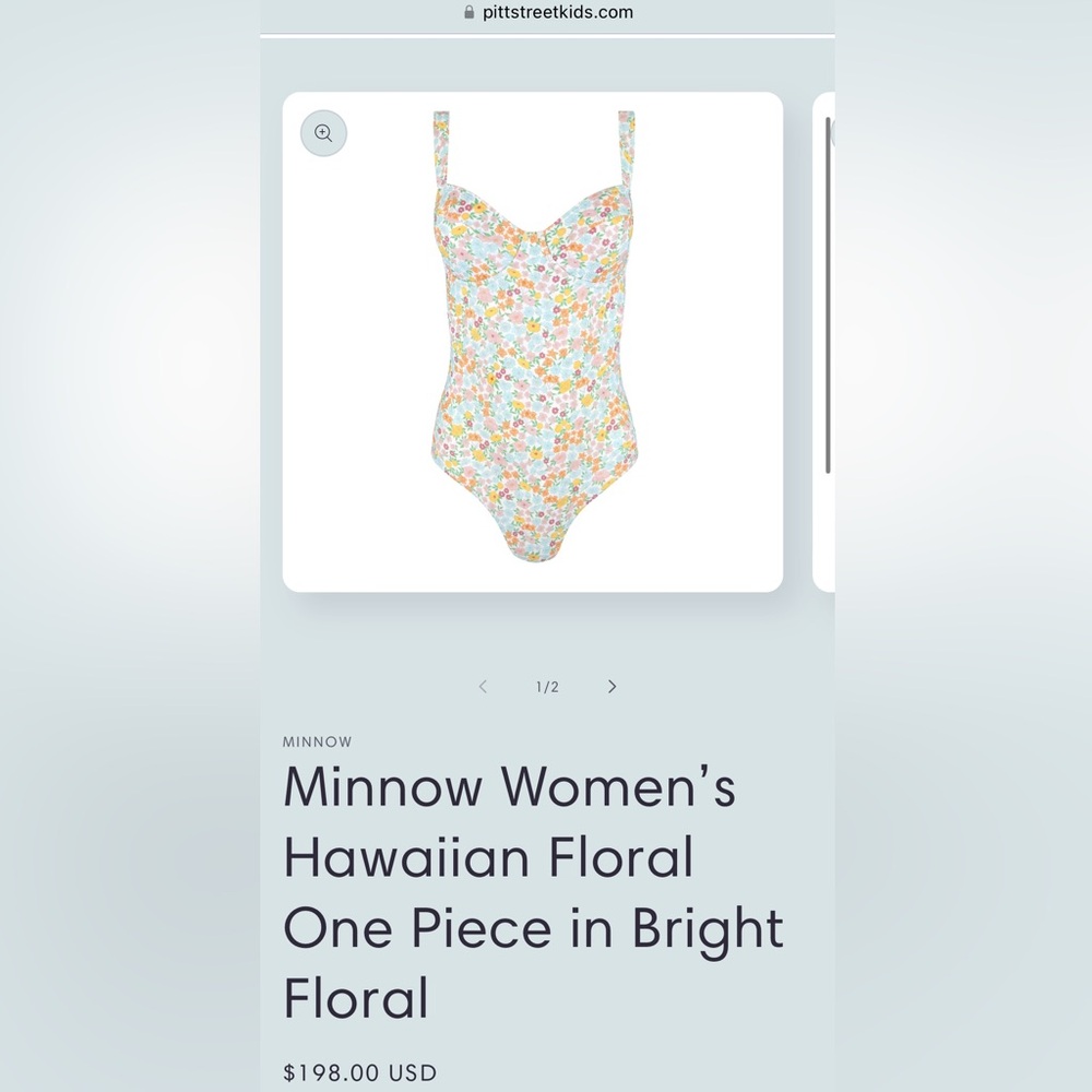 Minnow Swim Women medium Hawaiian floral